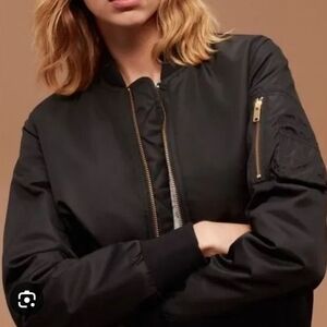 WILFRED FREE I XXS-S Avion Black Bomber Jacket